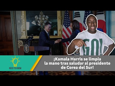 NEED TO KNOW | ¡KAMALA HARRIS SE LIMPIA LA MANO TRAS SALUDAR AL MANDATARIO DE COREA DEL SUR!