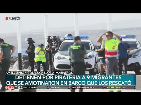 ESPAÑA | Detienen por piratería a 9 migrantes que se amotinaron en barco que los rescató