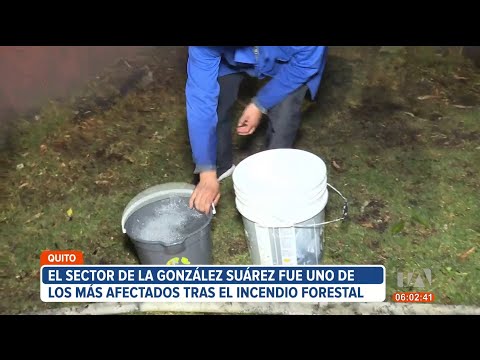 Esto fue lo que vivió el barrio González Suárez, uno de los más afectados por e incendio en Quito