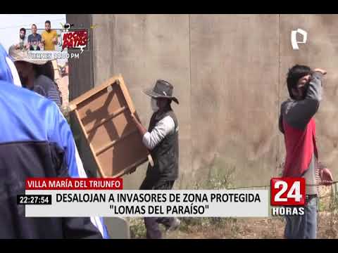 Desalojan a invasores de las Lomas del Paraíso en VMT