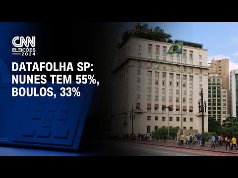 Datafolha SP: Nunes tem 55%, Boulos, 33% | CNN 360°