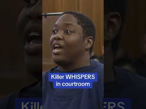 Killer WHISPERS to the judge in courtroom