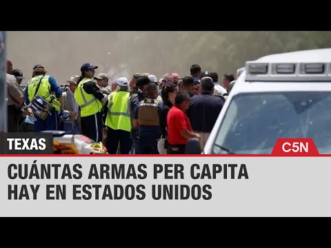 TIROTEO en una ESCUELA de TEXAS: CUÁNTAS ARMAS PER CAPITA hay en ESTADOS UNIDOS
