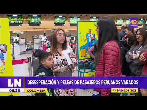 Desesperación y peleas de pasajeros peruanos en Colombia tras suspensión de Viva Air