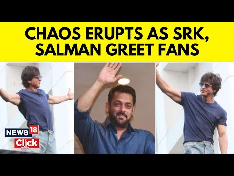 Shahrukh Khan & Salman Khan Fans Face Lathicharge Outside Galaxy Apartments On Eid | N18V | News18