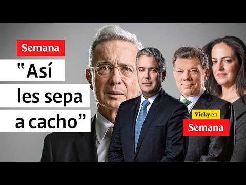 María Fernanda Cabal lanzó flores a los expresidentes Uribe, Santos y Duque   | SEMANA