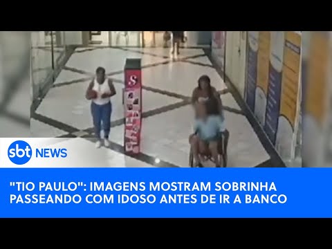 Tio Paulo: Imagens mostram sobrinha passeando com idoso em shopping antes de ir a banco