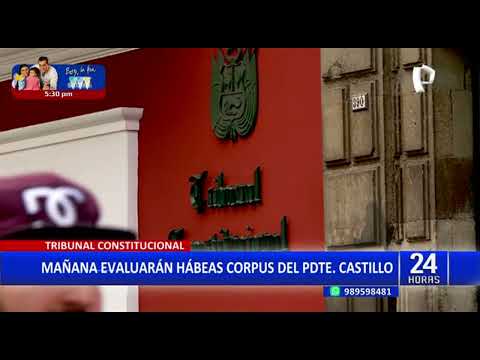 TC evaluará dos hábeas corpus del presidente Castillo el martes 15 de noviembre