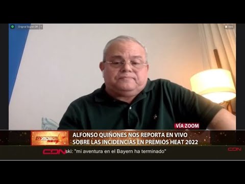 Alfonso Quiñones reporta sobre las incidencias en Premios Heat 2022