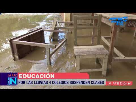 Cuatro colegios a nivel nacional  suspenden clases por lluvias