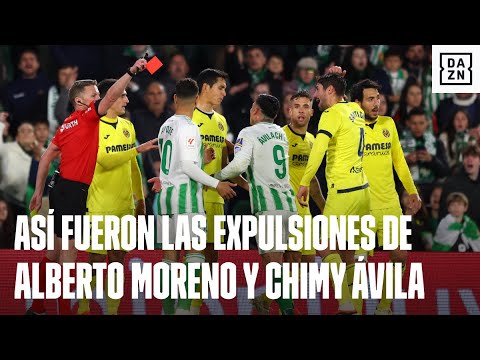 Hernández Hernández y la secuencia completa de la doble expulsión a Alberto Moreno y Chimy Ávila