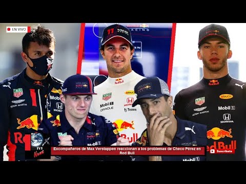 Albon y Gasly excompañeros de Max Verstappen reaccionan a los problemas de Checo Pérez en Red Bull