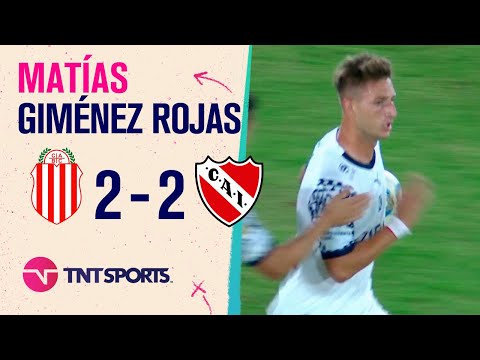 Doblete de Matías Giménez Rojas para igualar el partido entre #BarracasCentral e #Independiente