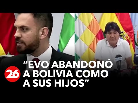 Ministro boliviano criticó al ex presidente Evo Morales: Evo abandonó a Bolivia como a sus hijos