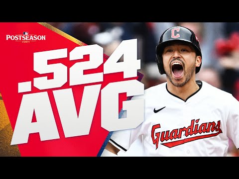 .524 AVG from Steven Kwan (11 H) during the ALCS! (6th qualified player with .520+ AVG during a DS!)