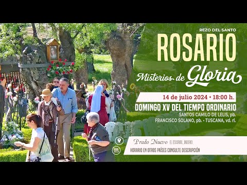 SANTO ROSARIO MEDITADO de hoy Domingo (Misterios Gloriosos) en DIRECTO desde PRADO NUEVO a las 18 h.