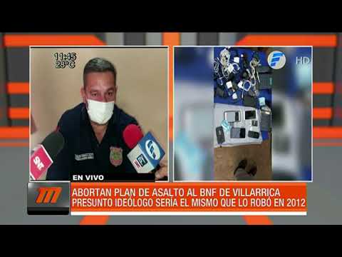 Abortan plan de asalto al BNF de Villarrica