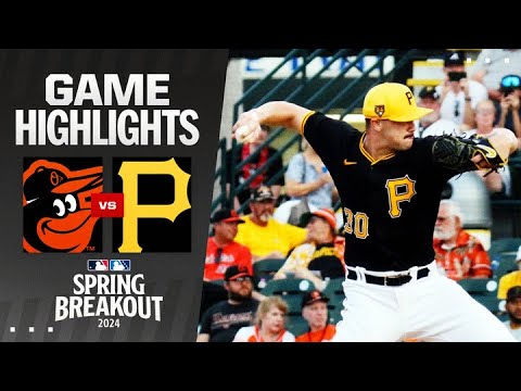 Orioles vs. Pirates Spring Breakout Game Highlights (3/14/24) | MLB Highlights