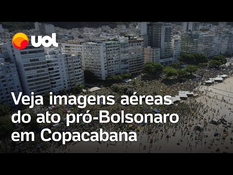 Ato de Bolsonaro em Copacabana; veja Imagens aéreas