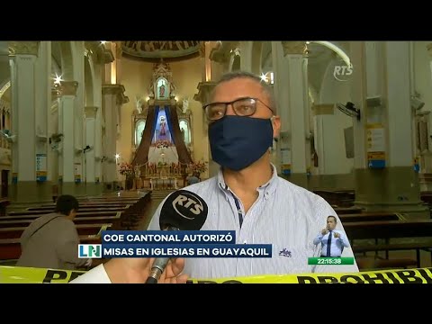 COE cantonal autorizó misas en iglesias de Guayaquil