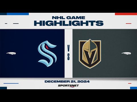 NHL Highlights | Kraken vs. Golden Knights - December 21, 2024