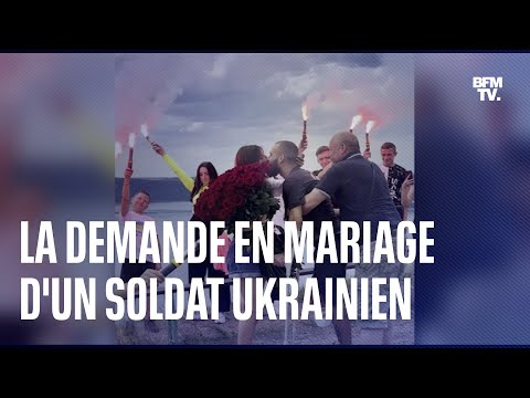 De retour du front, ce soldat ukrainien demande sa compagne en mariage