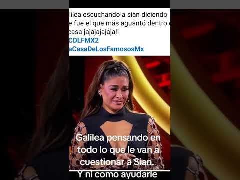 Galilea sintiendo penita de todo lo que le falta ver a Sian Chiong