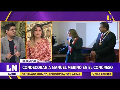 Condecoran a expresidente Manuel Merino en el Congreso