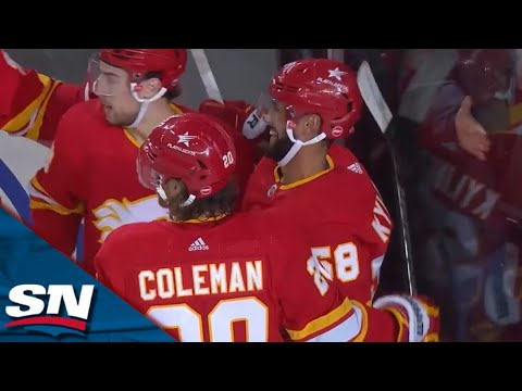 Oliver Kylington Splits The Defence And Buries His First Goal Since Returning To Flames Lineup