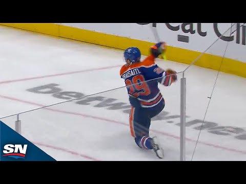 Leon Draisaitl Buries It From A Sharp Angle On The Power Play