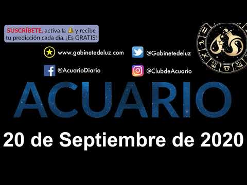 Horóscopo Diario - Acuario - 20 de Septiembre de 2020