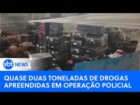 Operação policial apreende quase duas toneladas e meia de drogas em São Paulo|#SBTNewsnaTV(21/02/24)