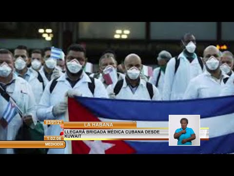 Regresan a Cuba médicos que enfrentaron la Covid-19 en Kuwait