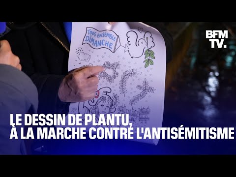 Le dessin de Plantu, qui salue la dignité des personnes à la marche contre l'antisémitisme