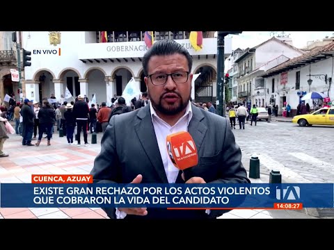 Marcha en Cuenca: gran rechazo al crimen de Fernando Villavicencio
