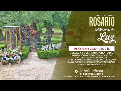 SANTO ROSARIO de hoy Jueves (Misterios Luminosos) en DIRECTO desde PRADO NUEVO a las 18:00 h.