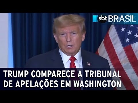 Trump vai a tribunal para tentar pedir imunidade em processos criminais | SBT Brasil (09/01/24)