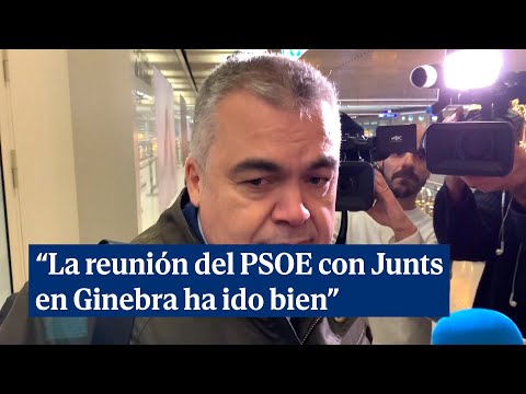 Santos Cerdán afirma que la primera reunión entre el PSOE y Junts en Ginebra ha ido bien