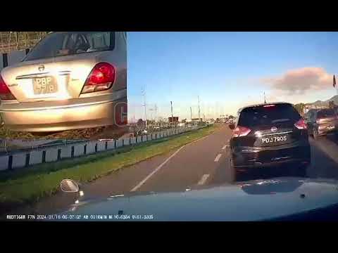 Dash cam footage captured a hit-and-run accident along the Churchill Roosevelt Highway in Macoya