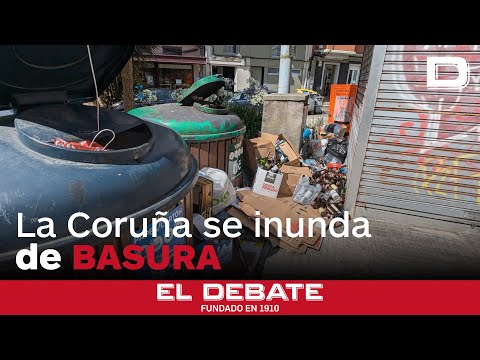 La Coruña se inunda de basura y contenedores quemados tras dos semanas de huelga de trabajadores