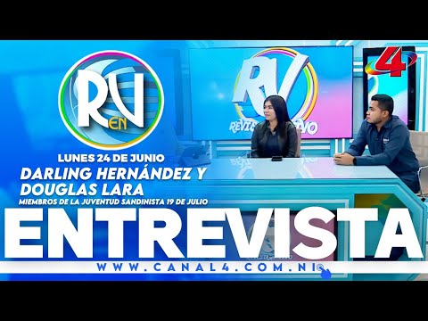 Darling Hernández y Douglas Lara de Juventud Sandinista l Revista En Vivo – 24 de junio de 2024