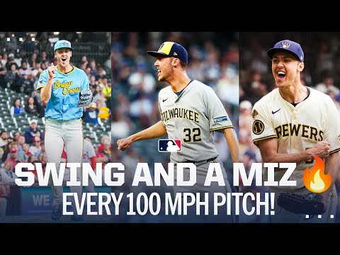 All 100+ MPH pitches from Brewers’ Jacob Misiorowski so far (62 in 3 games!)