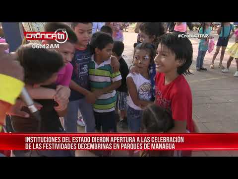 Celebran las festividades decembrinas en Parque de Managua - Nicaragua