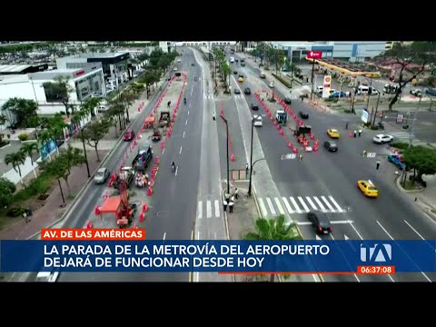Desde este 8 de enero la parada de la Metrovía del aeropuerto de Guayaquil dejará de funcionar