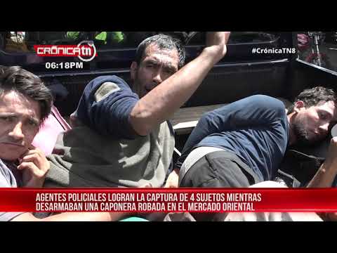 Capturan a sujetos mientras desarmaban caponera en el Mercado Oriental – Nicaragua