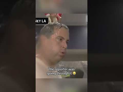 NLCS 진출을 확정 지은 후 LA 다저스 클럽하우스의 분위기는 정말 열광적이었습니다