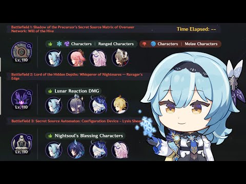 【原神】Ver.Luna Ⅷ 幽境の激戦 アルティメット エウルアPTでクリア / Ver.Luna Ⅷ Stygian Onslaught Dire Eula PT Clear