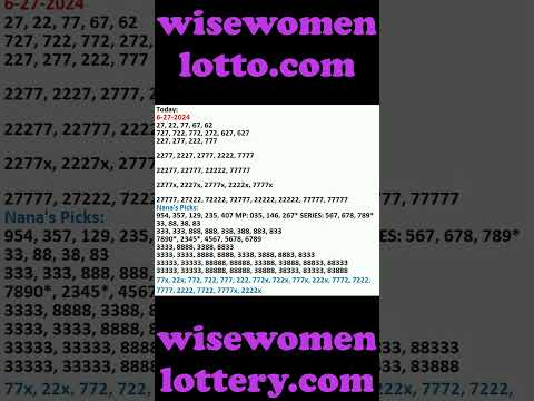 6-27-2024 Hot Numbers #free #lotto #lottery #lotterywinner #pick2 #pick3 #pick4 #pick5