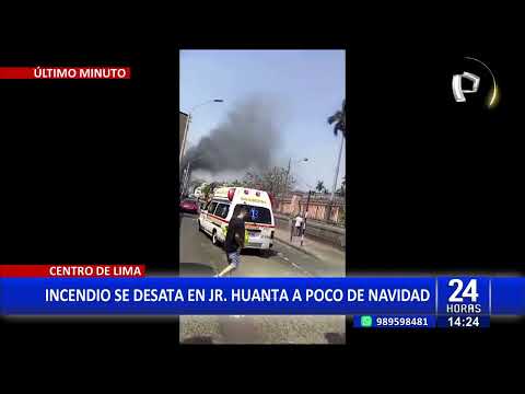 Incendio consume almacén de artefactos en el Centro de Lima