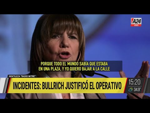 Incidentes en el Congreso: Patricia Bullrich justificó el operativo